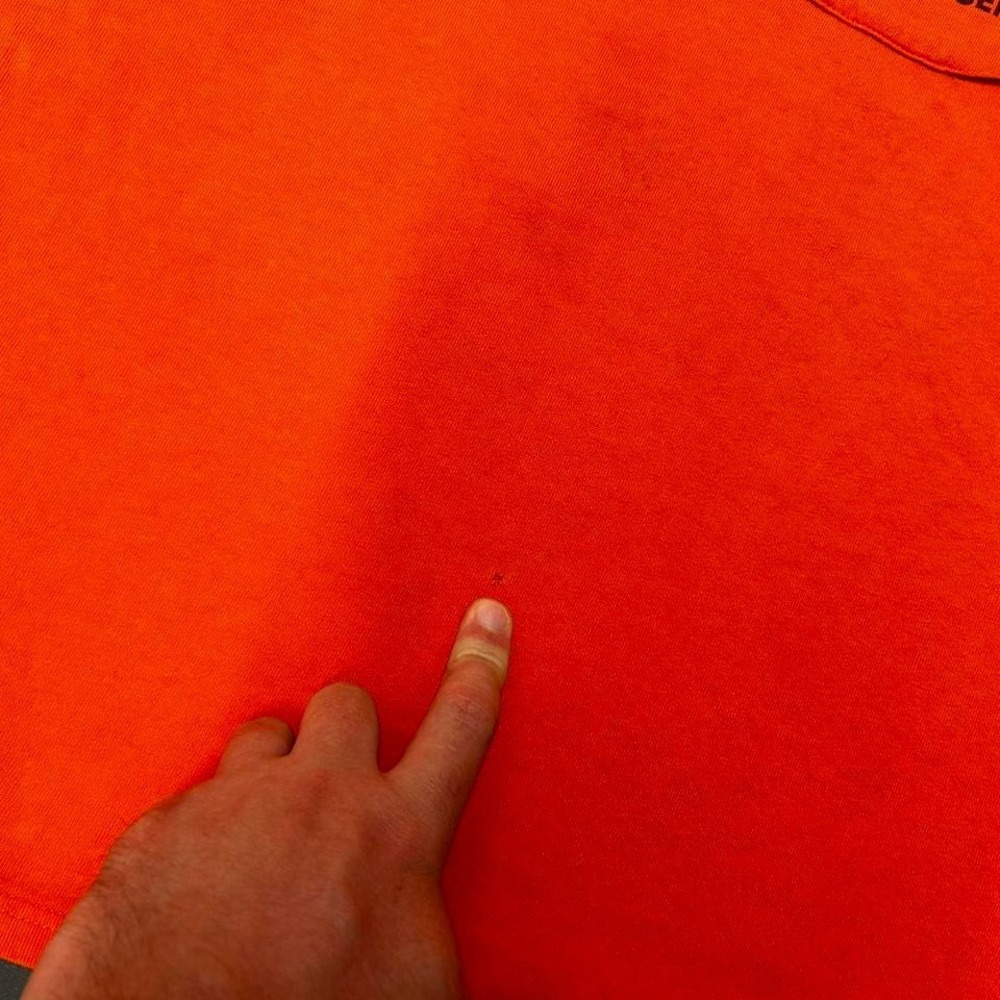 Vintage 2000s orange fishing "reel legends" double sided graphic pocket tshirt - Picture 5 of 5